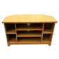 Light Brown Wood Corner TV Entertainment Stand Unit (Pre-Loved)