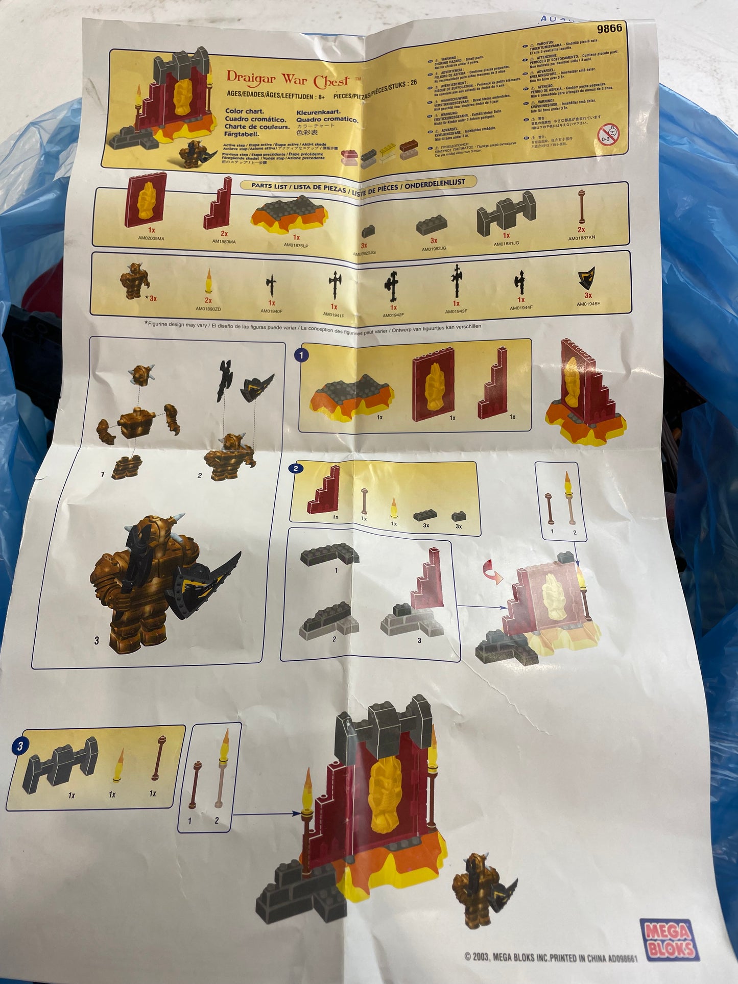 Job Lot Dragons Krystal Wars Mega Bloks x2 Bags (Pre-loved)