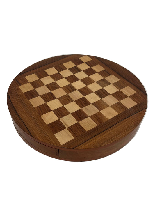 Solid Wood Round Chess Set (Pre-Loved)