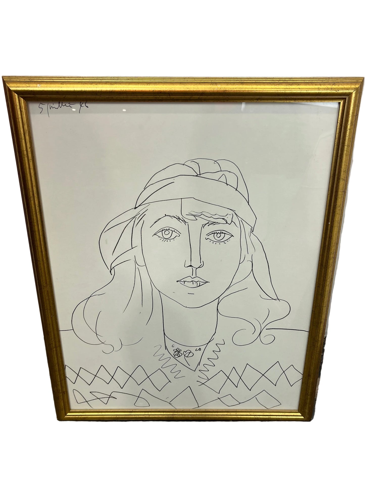 Pablo Picasso Françoise au bandeau Framed Artwork Print (Pre-Loved)