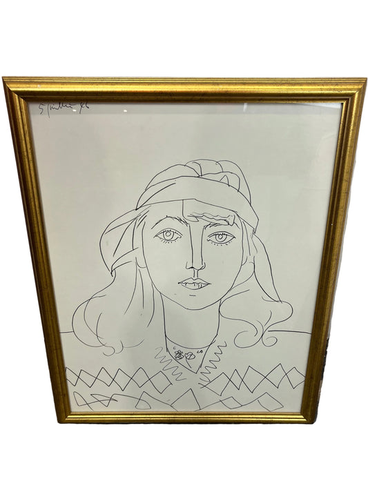 Pablo Picasso Françoise au bandeau Framed Artwork Print (Pre-Loved)