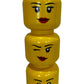LEGO Large Storage Head Containers Set of 3 Yellow Faces Stackable (Pre-Loved)