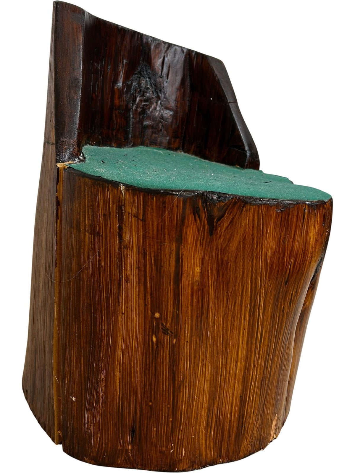 Handcrafted Wooden Chair Green Cushion (Pre-Loved)