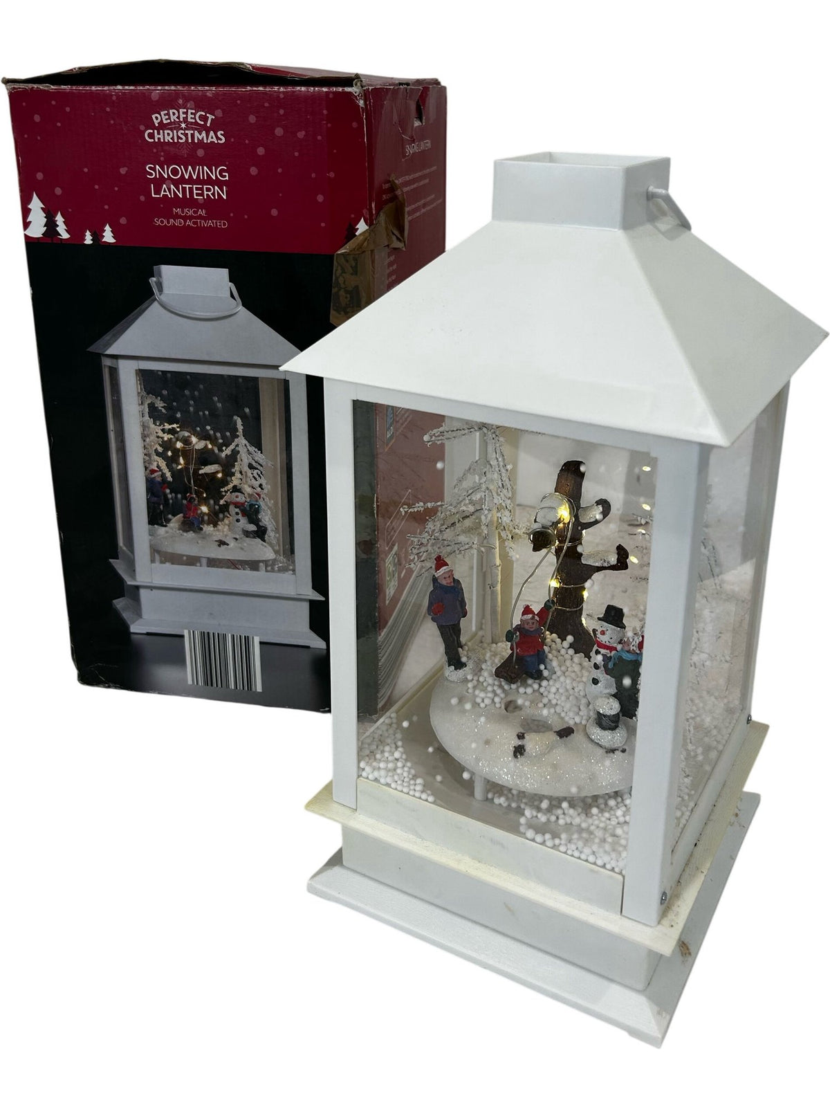 Perfect Christmas Musical Snowing Lantern Sound Activated 40cm (Pre-Loved)