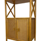 Angraves Bamboo Rattan Storage Cabinet with Open Shelf Unit (Pre-Loved)