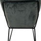Grey Upholstered Accent Chair with Black Metal Frame (Pre-Loved)