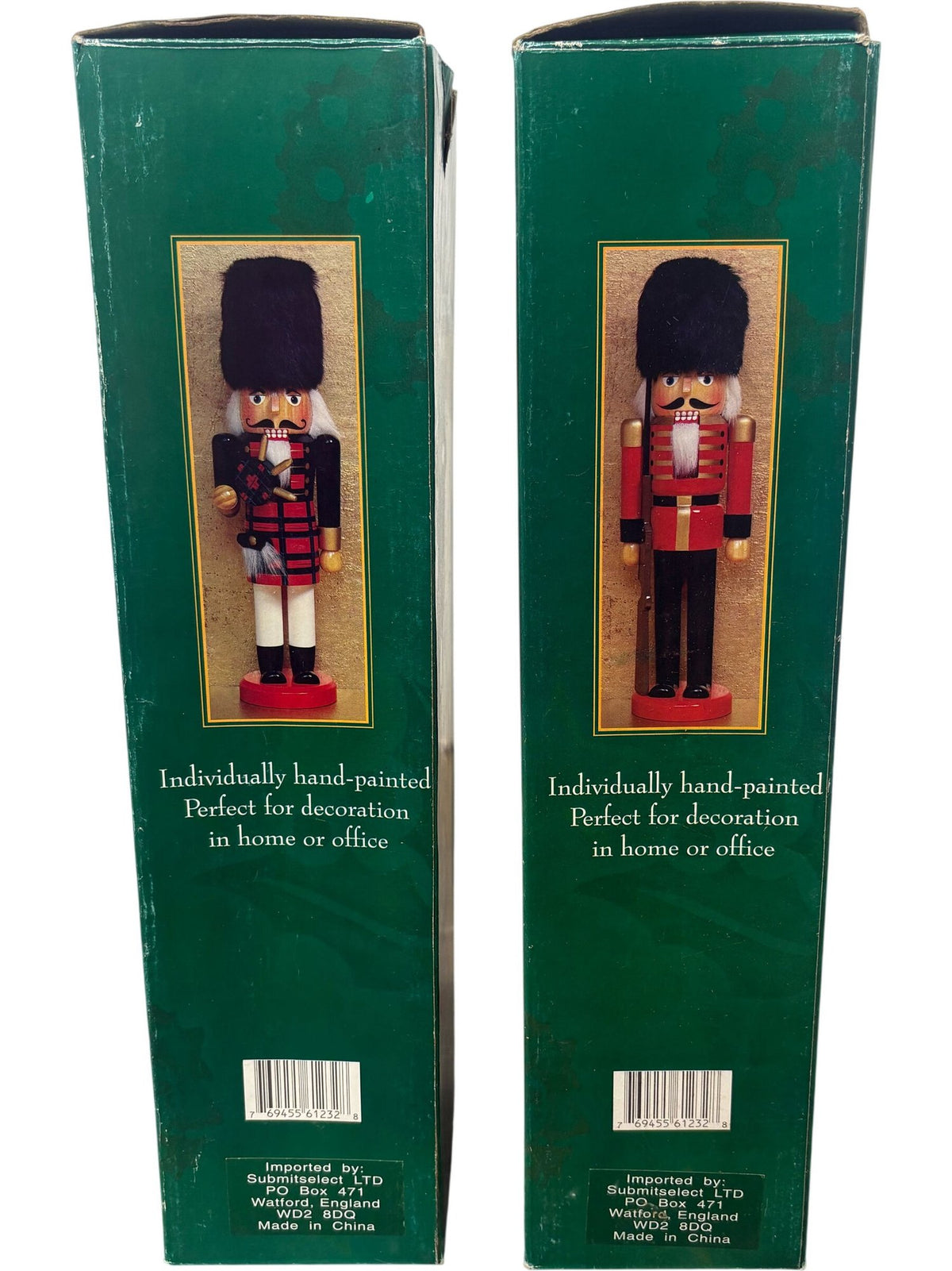 Traditions Wooden Nutcracker Soldier Set Hand-Painted Christmas Decor