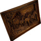 Vintage Coach & Horses Relief Wall Plaque Rustic Carved Effect 31cm (Pre-Loved)