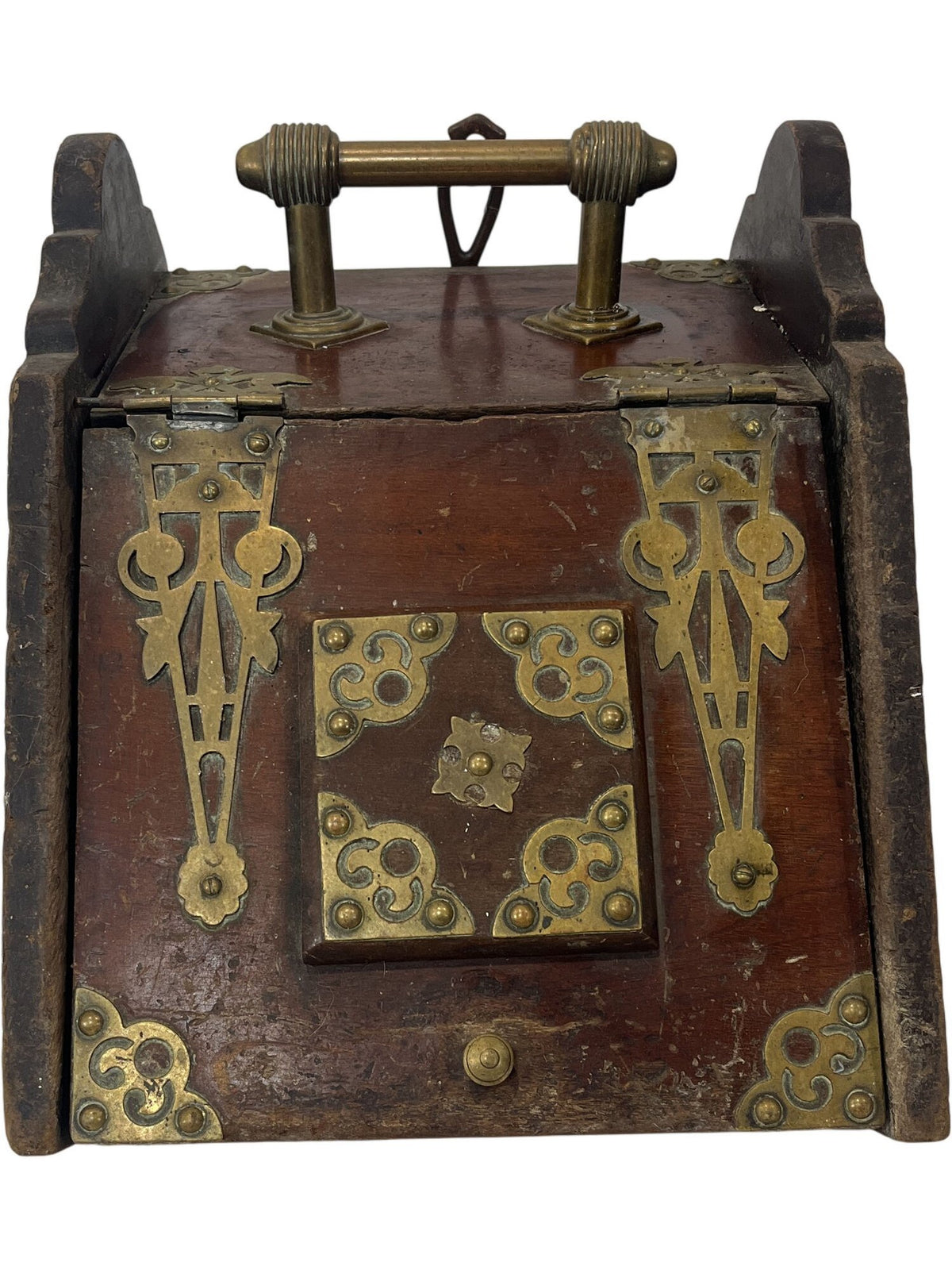 Authentic Antiquity Brass Fireplace Coal Scuttle with Handle (Pre-Loved)