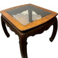 Antique Wooden Coffee Table with Glass Top (Pre-Loved)