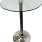 Round Glass Bar Table with Chrome Pedestal Base 60cm (Pre-Loved)