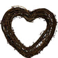 Natural Twig Heart Wreath with Red Berry Detail Rustic Wall Decor (Pre-Loved)