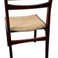 Vintage Mid Century Set of 2 Dining Chairs Wood Frame Beige Seat (Pre-Loved)