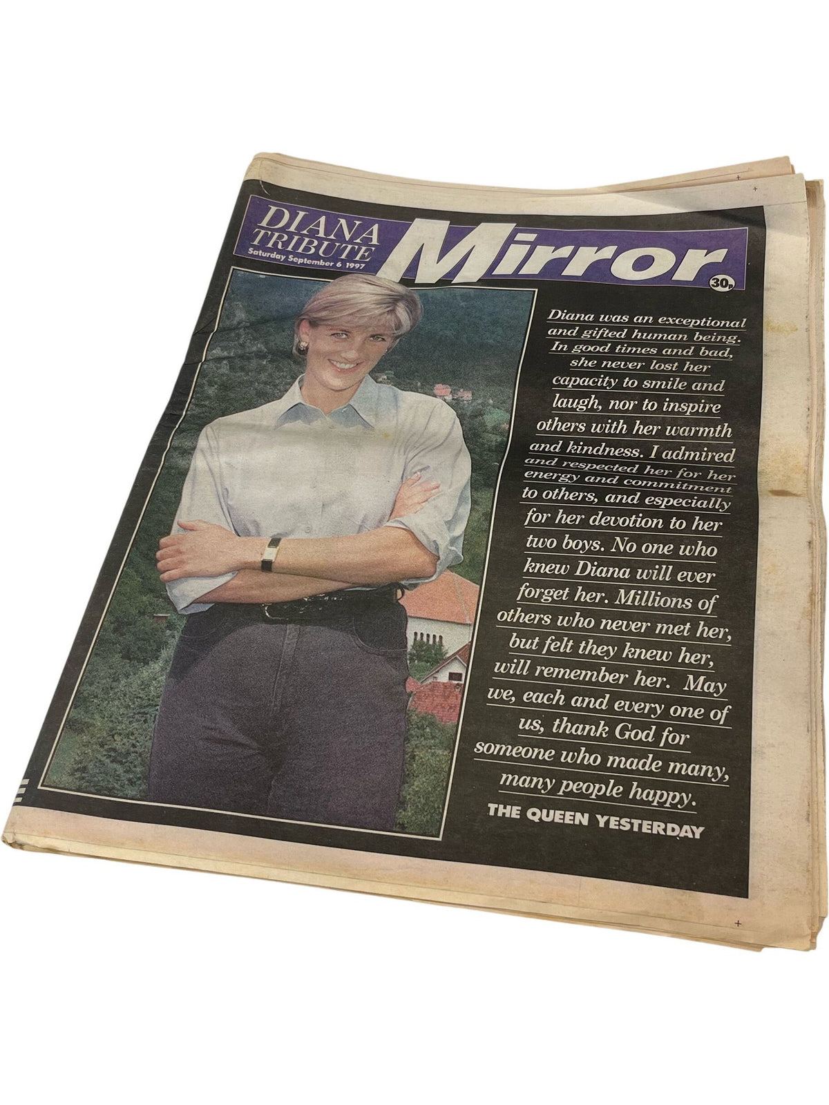 The Mirror Diana Tribute Newspaper Collection (Pre-Loved)