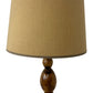 Vintage Wooden Table Lamp Beige Shade (Pre-Loved)