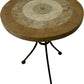 Round Mosaic Stone Top Side Table with Metal Tripod Legs (Pre-Loved)