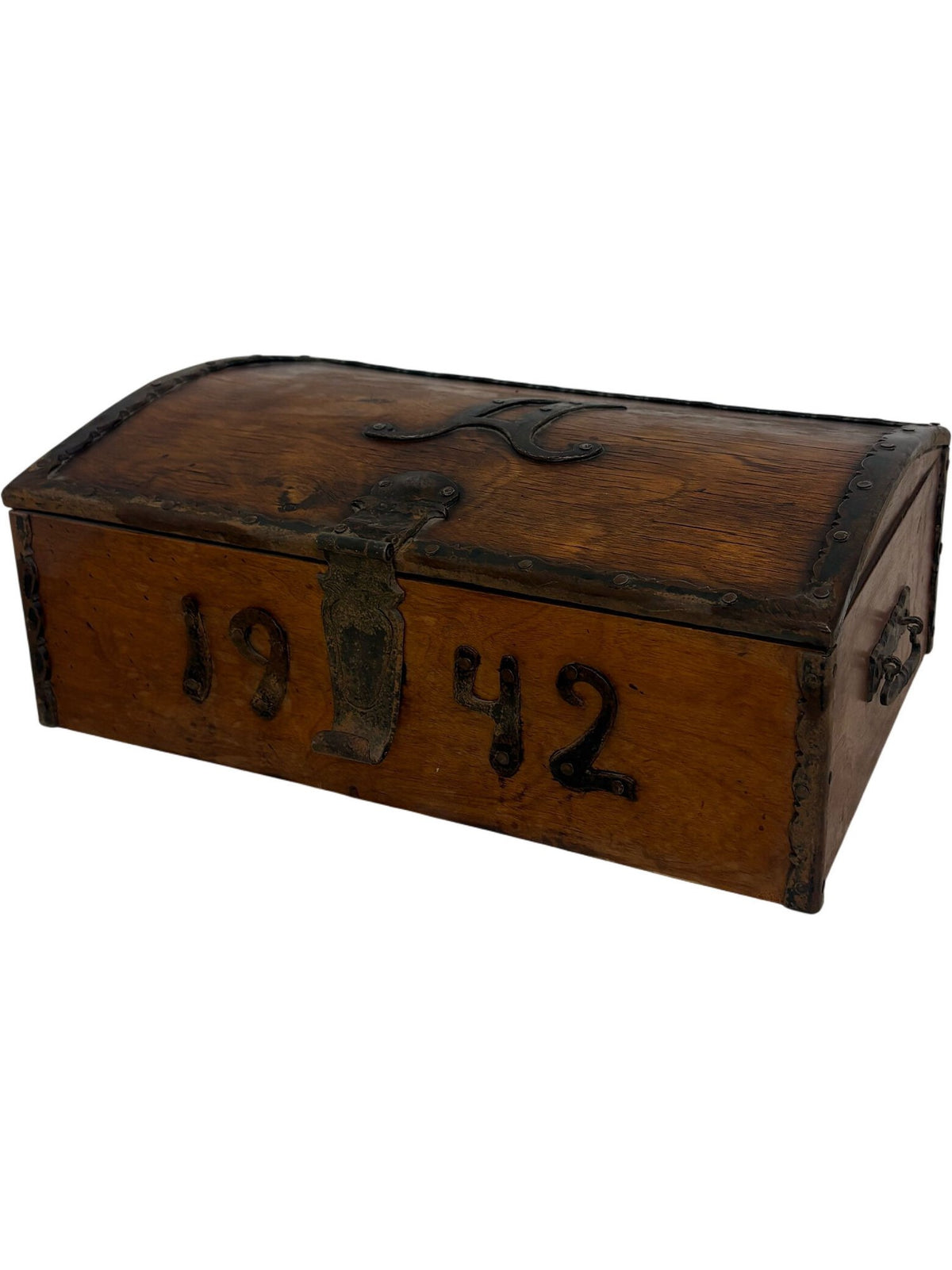 Vintage Wooden Shadow Box 1942 with Metal Accents (Pre-Loved)