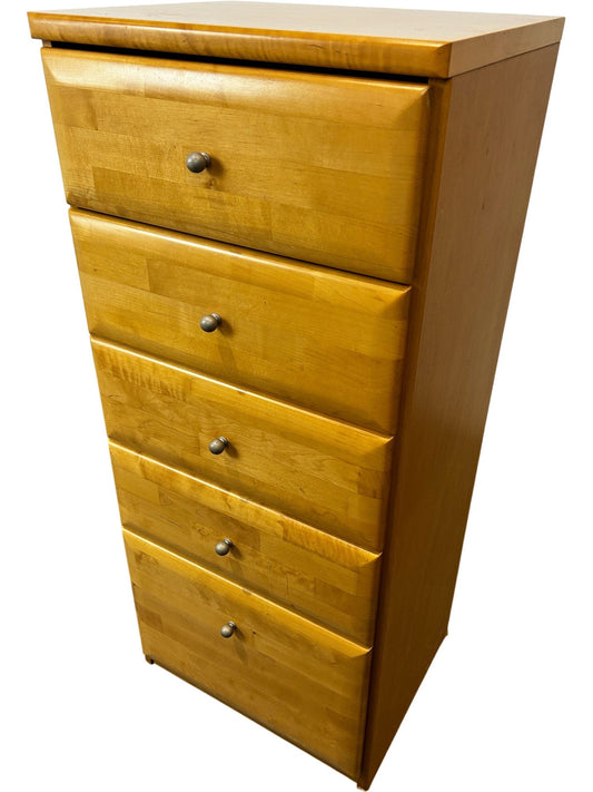 Wooden 5-Drawer Tallboy Chest of Drawers (Pre-Loved)