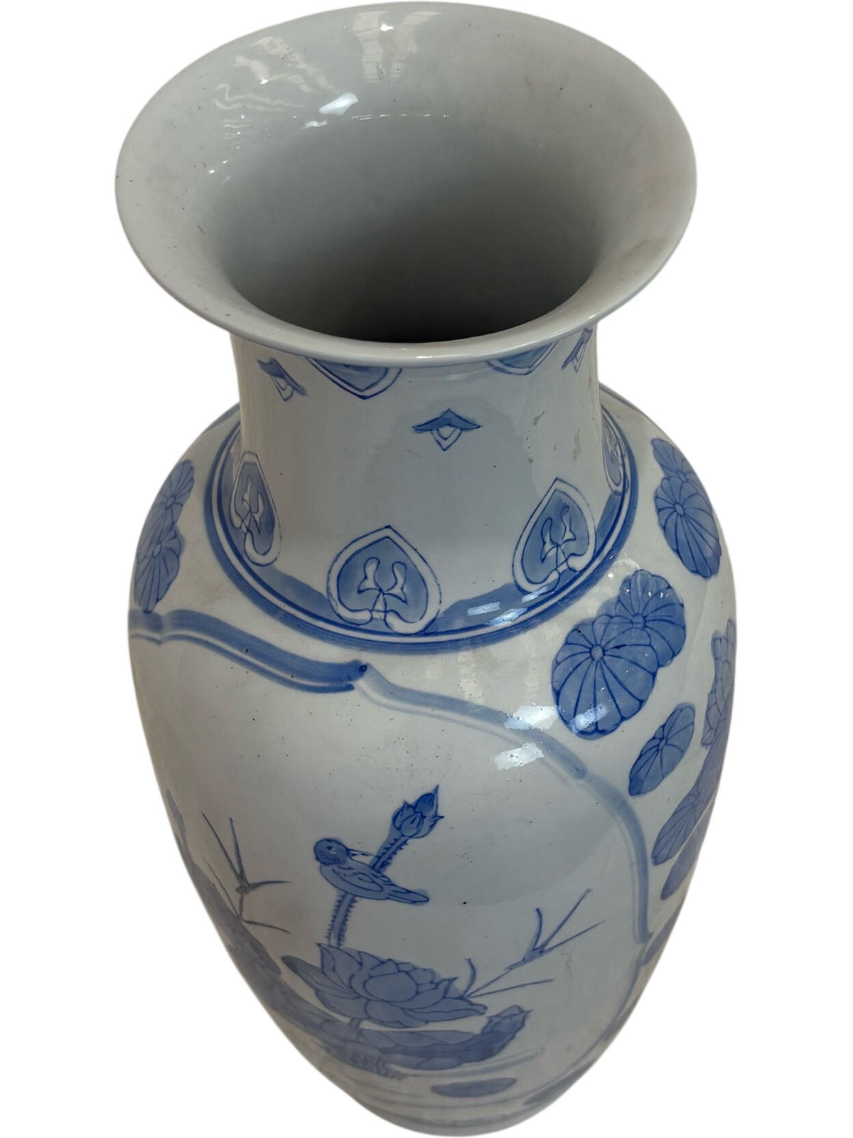 Chinese Blue White Vase Floral Pattern (Pre-Loved)