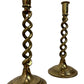 Vintage Brass Candlesticks Twisted Design (Pre-Loved)