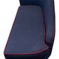 Reupholstered Chaise Longue Sofa Blue With Red Trim (Pre-Loved)
