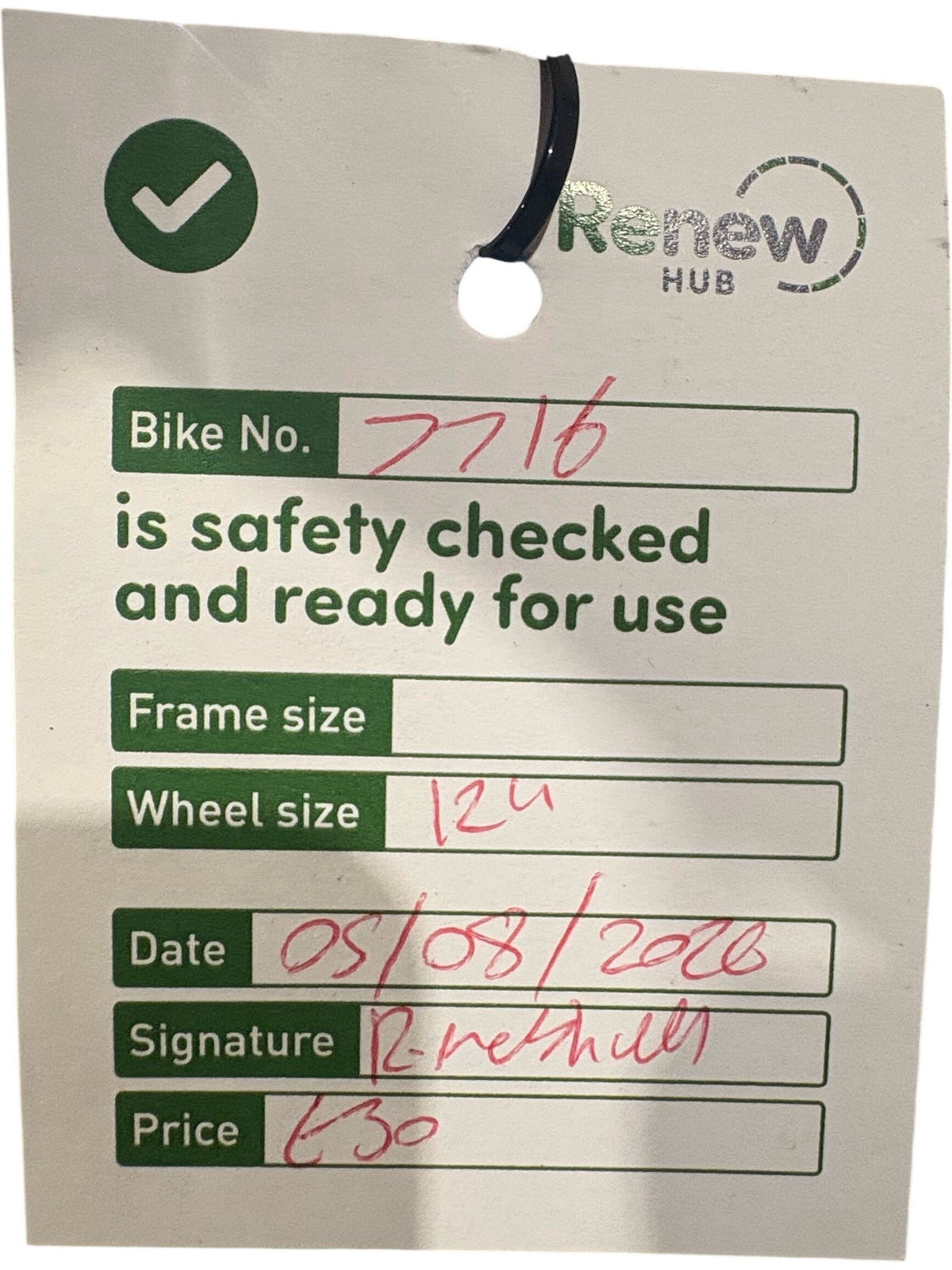 Serviced 'Bluey' Kids Bicycle 12" (Pre-Loved)