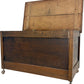 Antique Wooden Storage Chest on Casters with Hinged Lid (Pre-Loved)