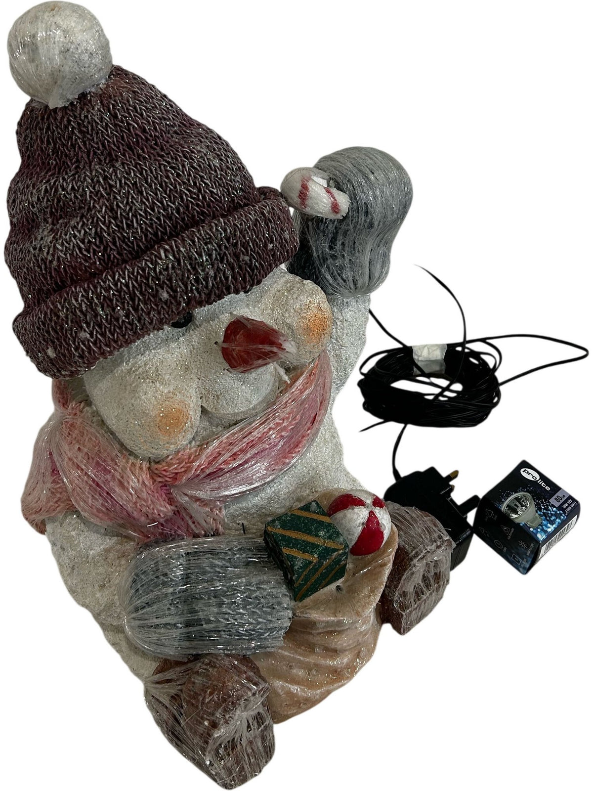 Fiber Optic Snowman Amanda Light-Up Christmas Decoration Boxed (Pre-Loved)