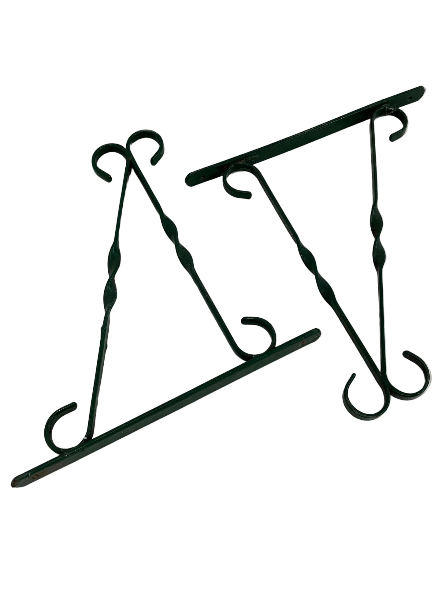 Pair Of Green Hanging Basket Brackets (Pre-Loved)