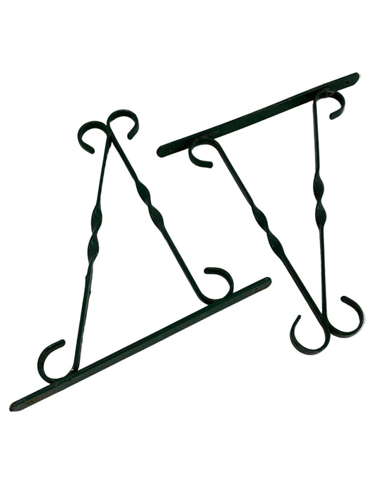 Pair Of Green Hanging Basket Brackets (Pre-Loved)