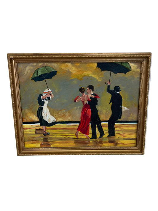The Singing Butler Jack Venttiana Painting By D. Kilcourse Framed Canvas (Pre-Loved)