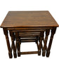 Nest of 3 Wooden Side Tables with Turned Legs Dark Traditional (Pre-Loved)