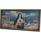 Framed Religious Art Print Floral Landscape Decoration (Pre-Loved)