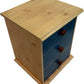 Three Drawer Wooden Storage Chest Blue Fronts (Pre-Loved)