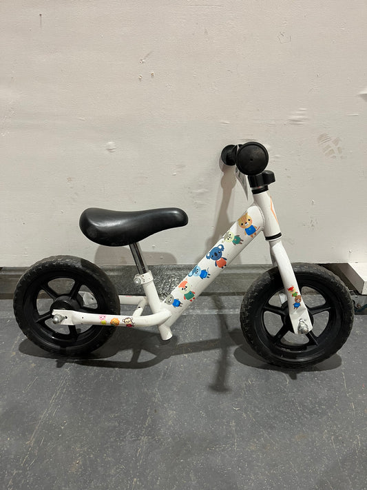 Indi White Animal 12” Children’s Balance Bike (Pre-Loved)