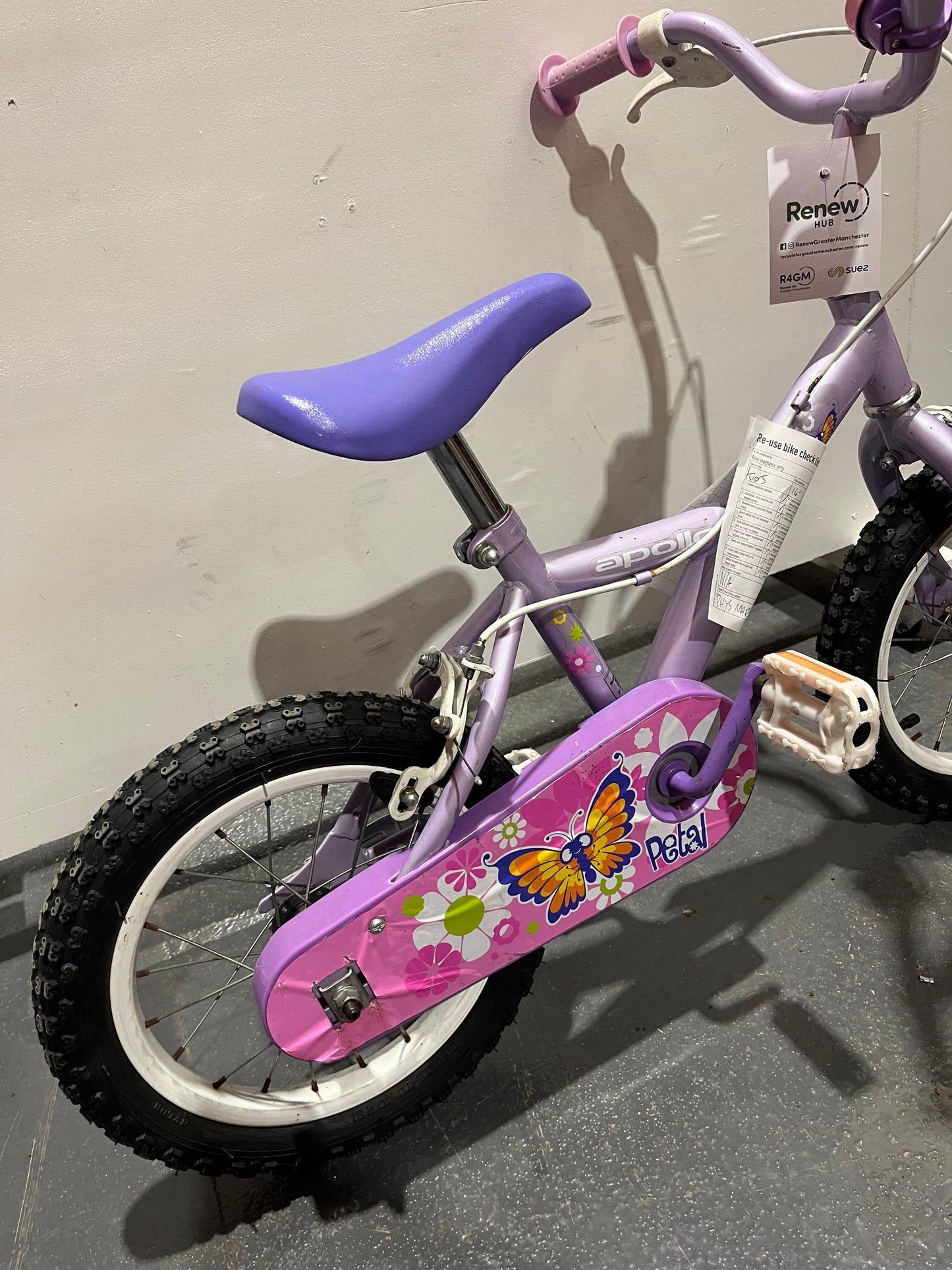 Apollo Petal Light Purple 14” Children’s Bike (Pre-Loved)