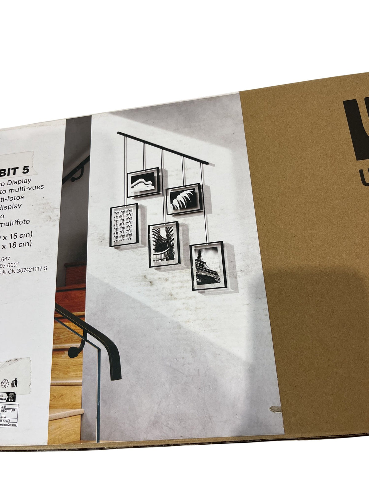 Umbra Exhibit 5 Multi Photo Display Black Wall Mount Frame (Unused)