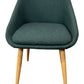 Contemporary Upholstered Armchair Chair Green Turquoise Fabric (Pre-Loved)
