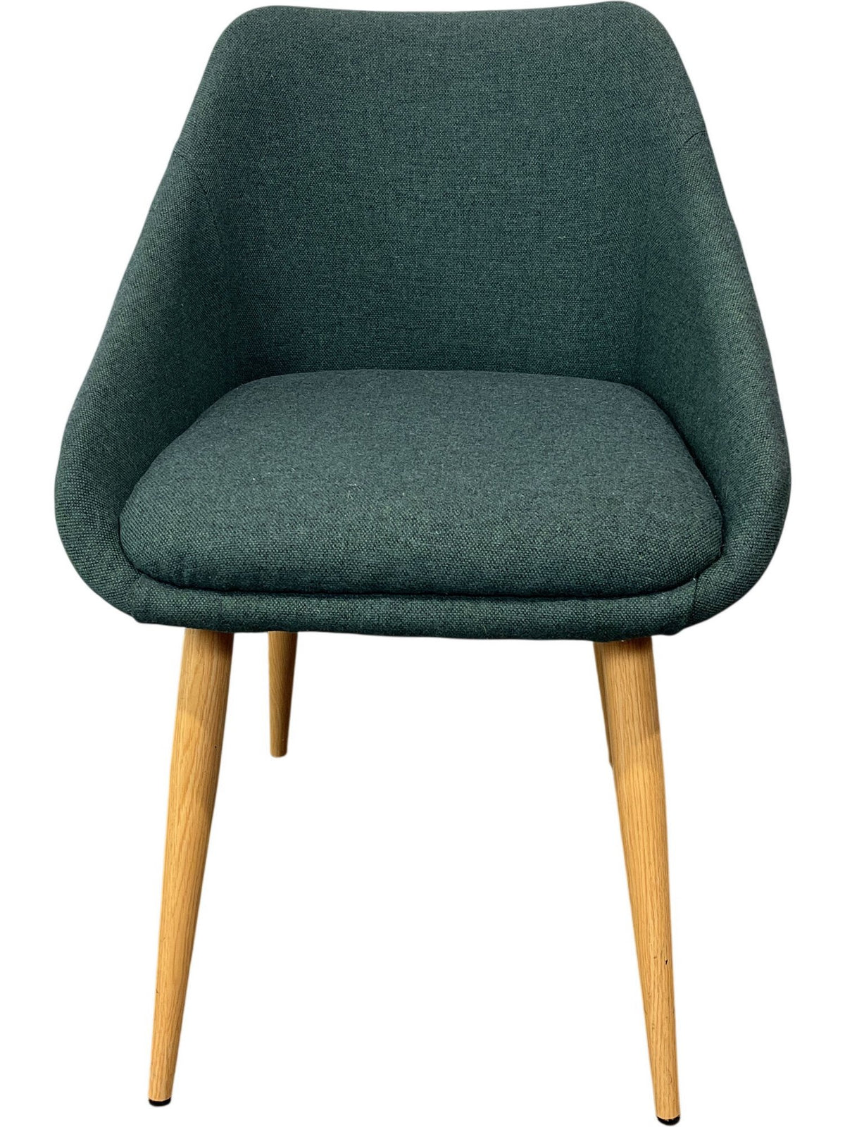Contemporary Upholstered Armchair Chair Green Turquoise Fabric (Pre-Loved)