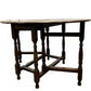Vintage Drop Leaf Dining Table Oak Finish Foldable Turned Legs (Pre-Loved)