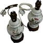 Pair of Floral Bird Ceramic Table Lamps (Pre-Loved)
