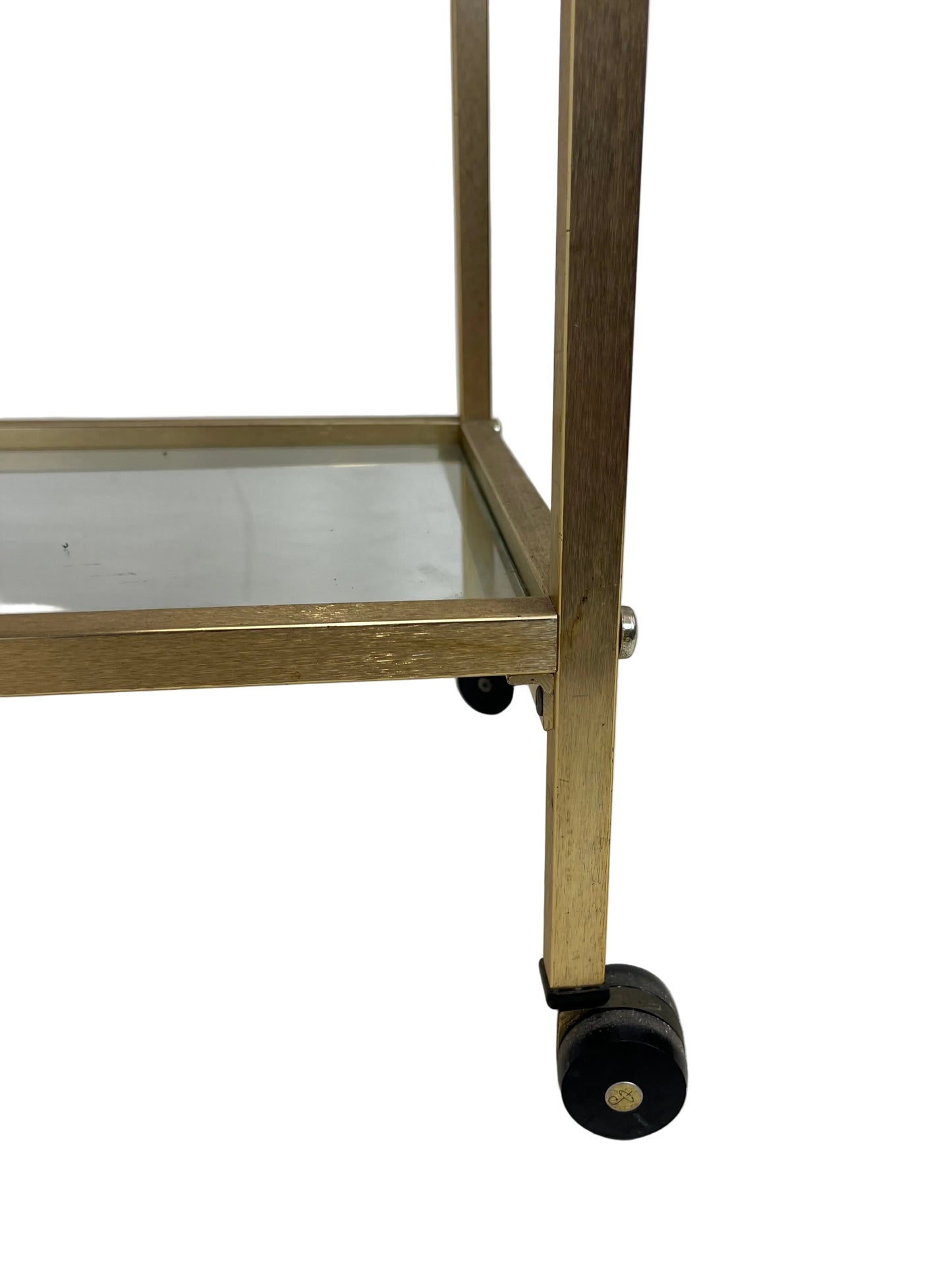 Vintage Mid-Century Modern Style Gold Brass Bar Cart (Pre-Loved)
