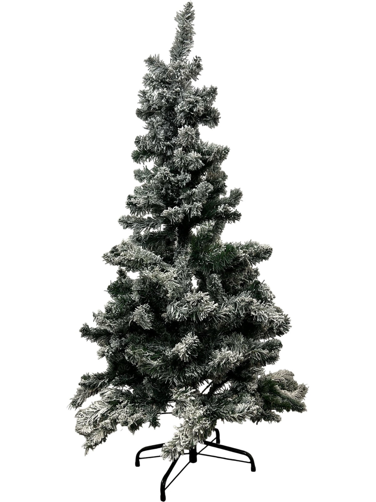 6ft Snow Flocked Artificial Christmas Tree Green with Stand 180cm (Pre-Loved)