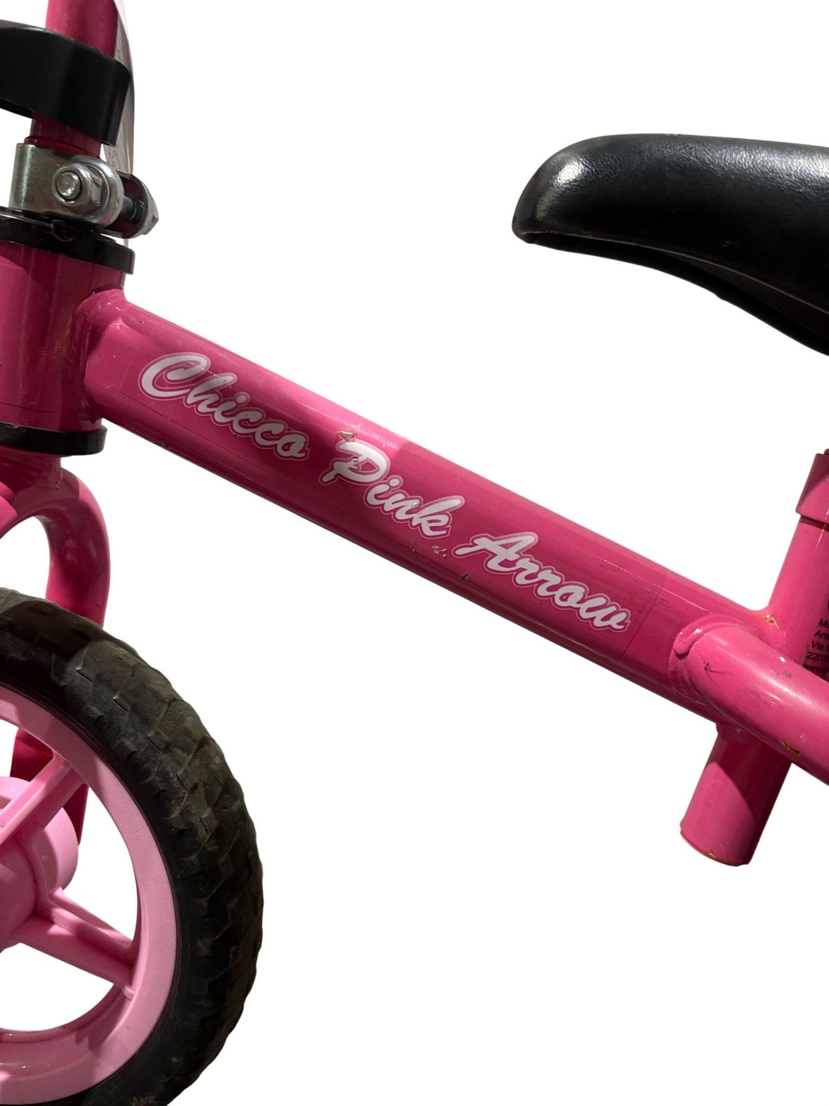 Serviced Chicco Push Bike Pink Arrow 12" (Pre-Loved)