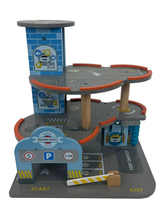 Wooden Multi-Level Car Park Play Set (Pre-Loved)