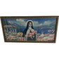 Framed Religious Art Print Floral Landscape Decoration (Pre-Loved)