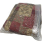 Laura Ashley Red Gold Throw Blanket Patchwork Design (Pre-Loved)
