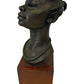 African Style Female Bust Sculpture on Wooden Base 58cm (Pre-Loved)