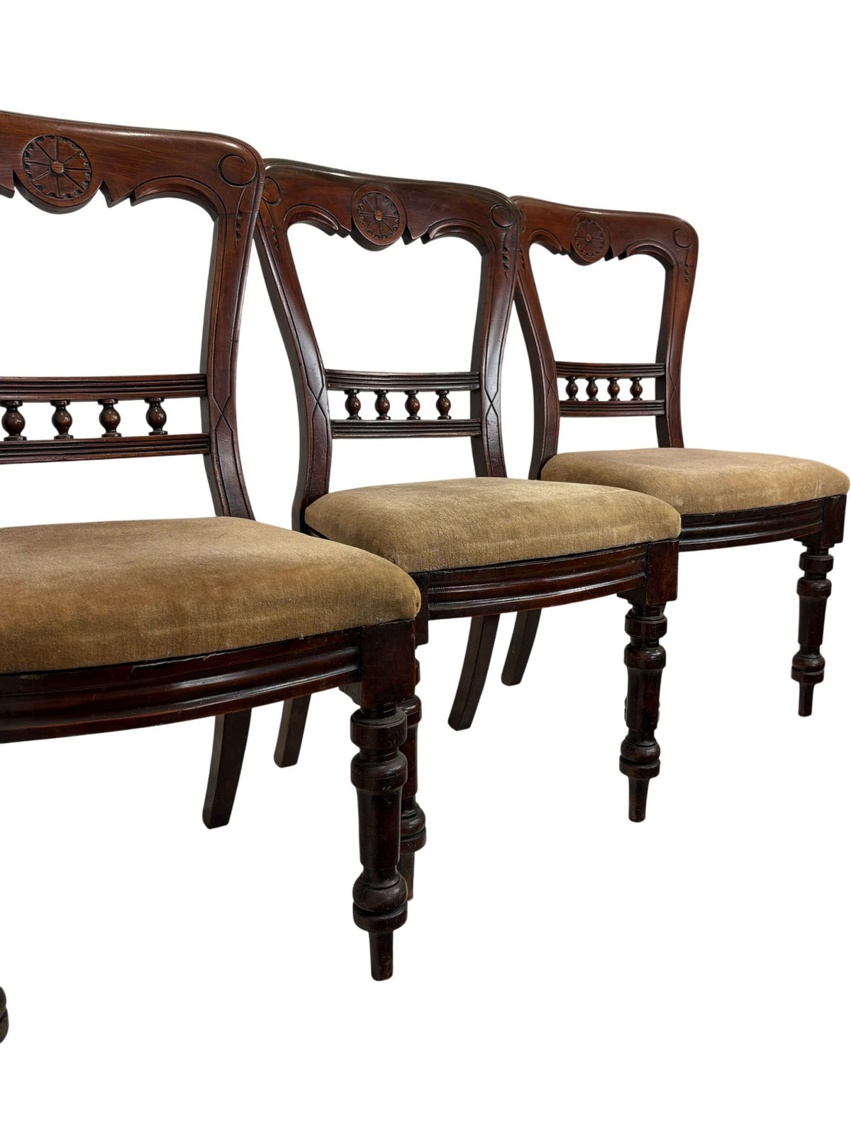 Antique Victorian Wooden Dining Chair Set of 4 (Pre-Loved)