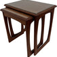 Vintage Mid Century G-Plan Style Nesting Table Set Glass Tops (Pre-Loved)